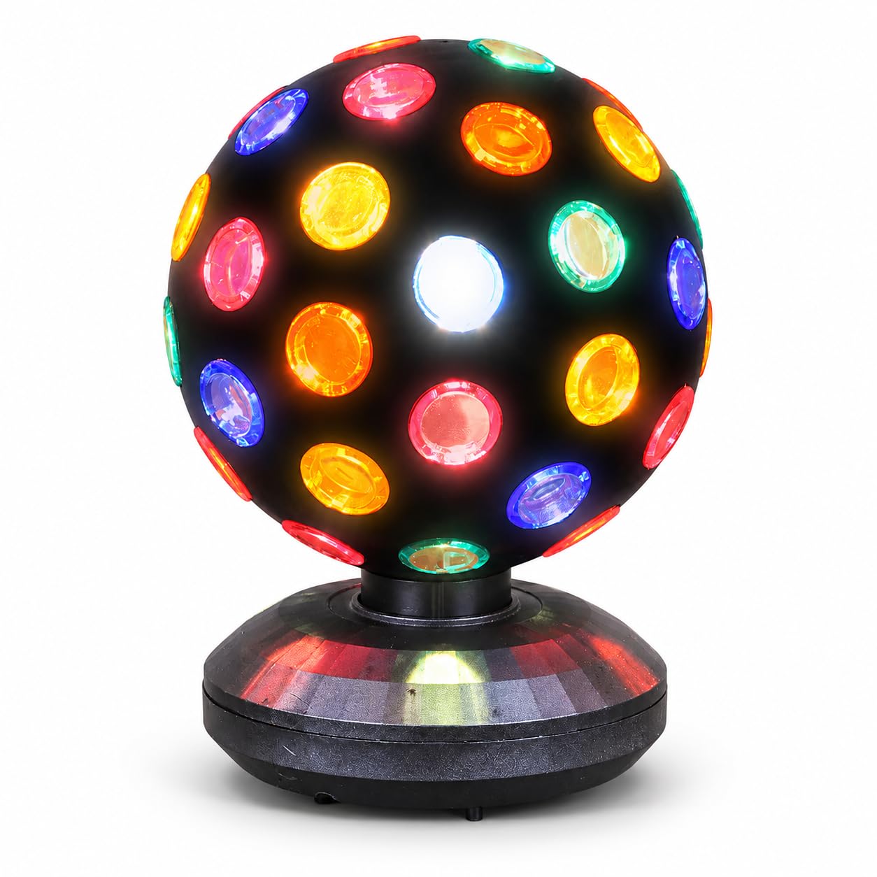 Boule disco rotative pour la maison, l'école, les fêtes, les rassemblements et les événements (lumière disco de 22,9 cm)