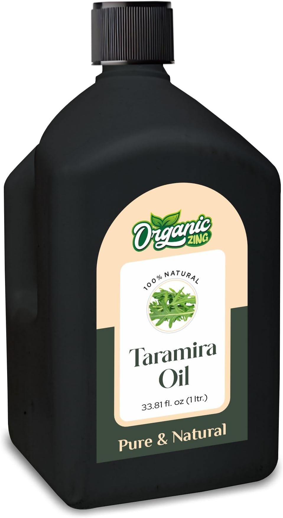 Organic Zing Taramira (Eruca vesicaria ssp. sativa) Oil |Pure & Natural Steam Distilled Essential Oil Massage, Skincare & Haircare - 1000ml / 33.8 Fl Oz
