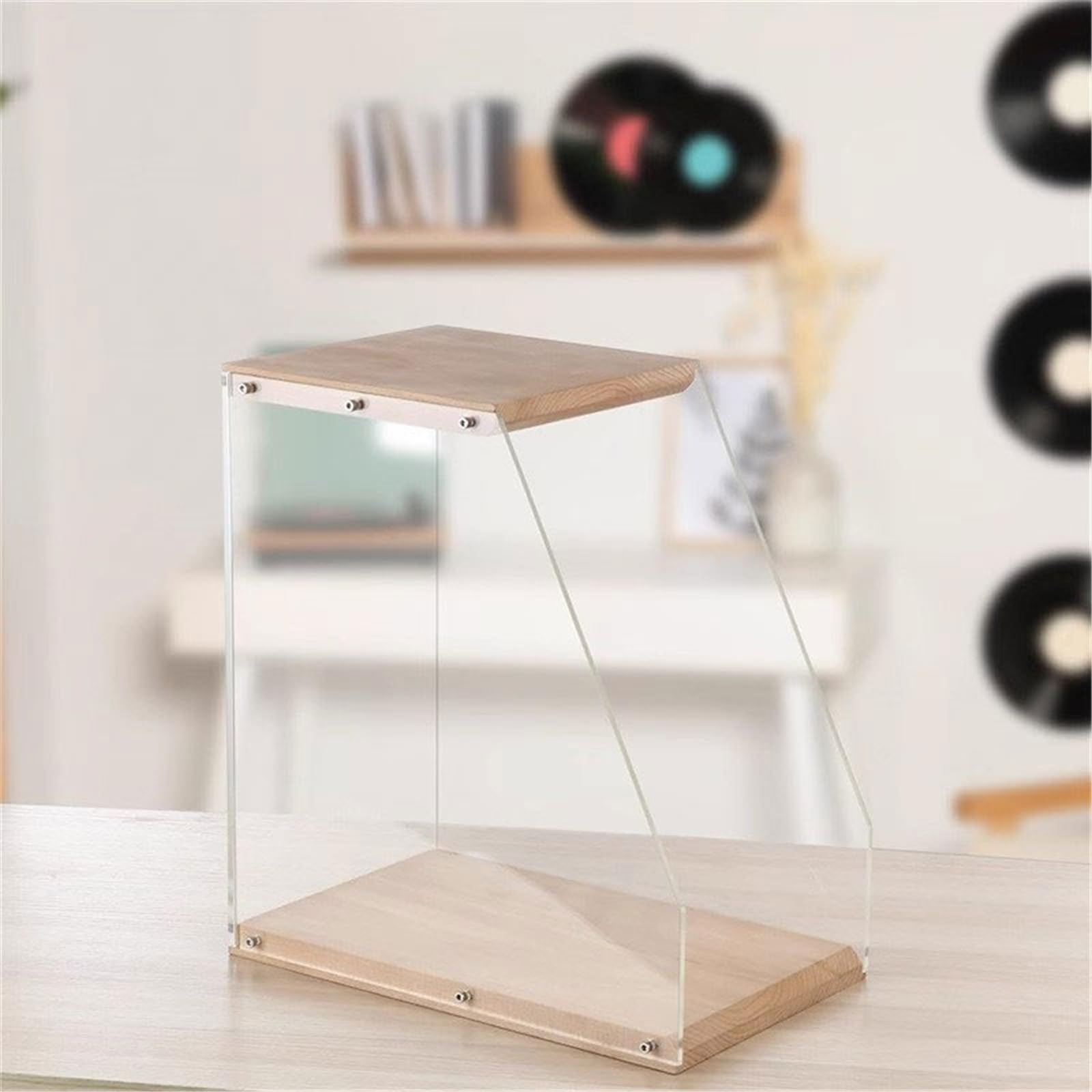 Ufficio Home Porta CD in acrilico dischi verticale da tavolo in vinile Scaffale porta dischi