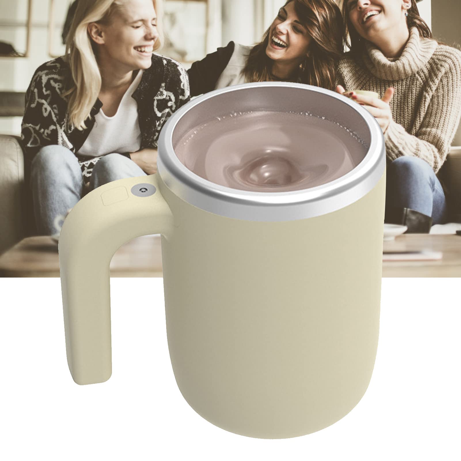 Kuuleyn 380ml Self Stirring Mug, Coffee Mug Electric Mixing Cup, Automatic Stirring Cup Portable Rechargeable Electric Magnetic High Speed Rotating Stirring Coffee Mug