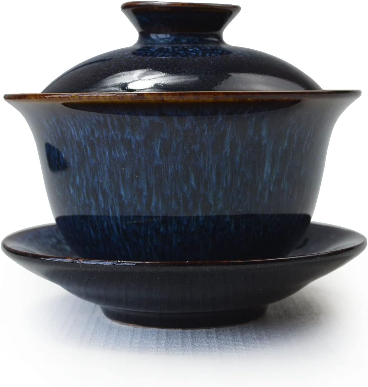 Mozentea Ceramic Gaiwan Tea Set, Gai Wan Tea Cup for