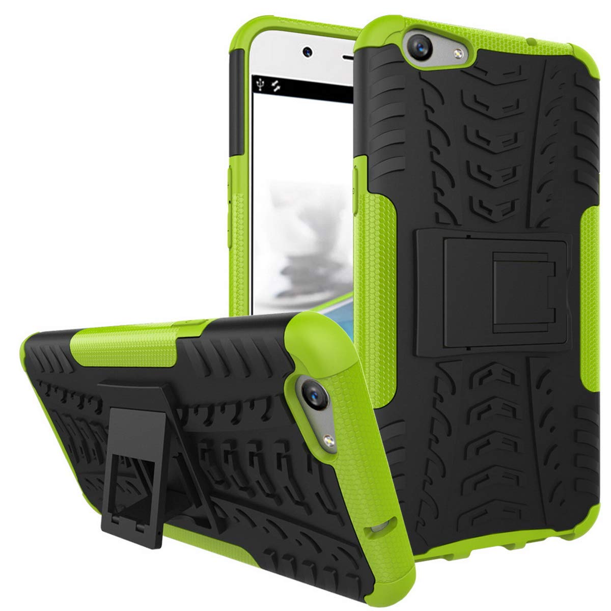 OPPO F1s Case,Heavy Duty Rugged Hybrid Armor Dual Layer Hard Shell Tyre Textured Cover for OPPO F1s(Display Size 5.5 inch)