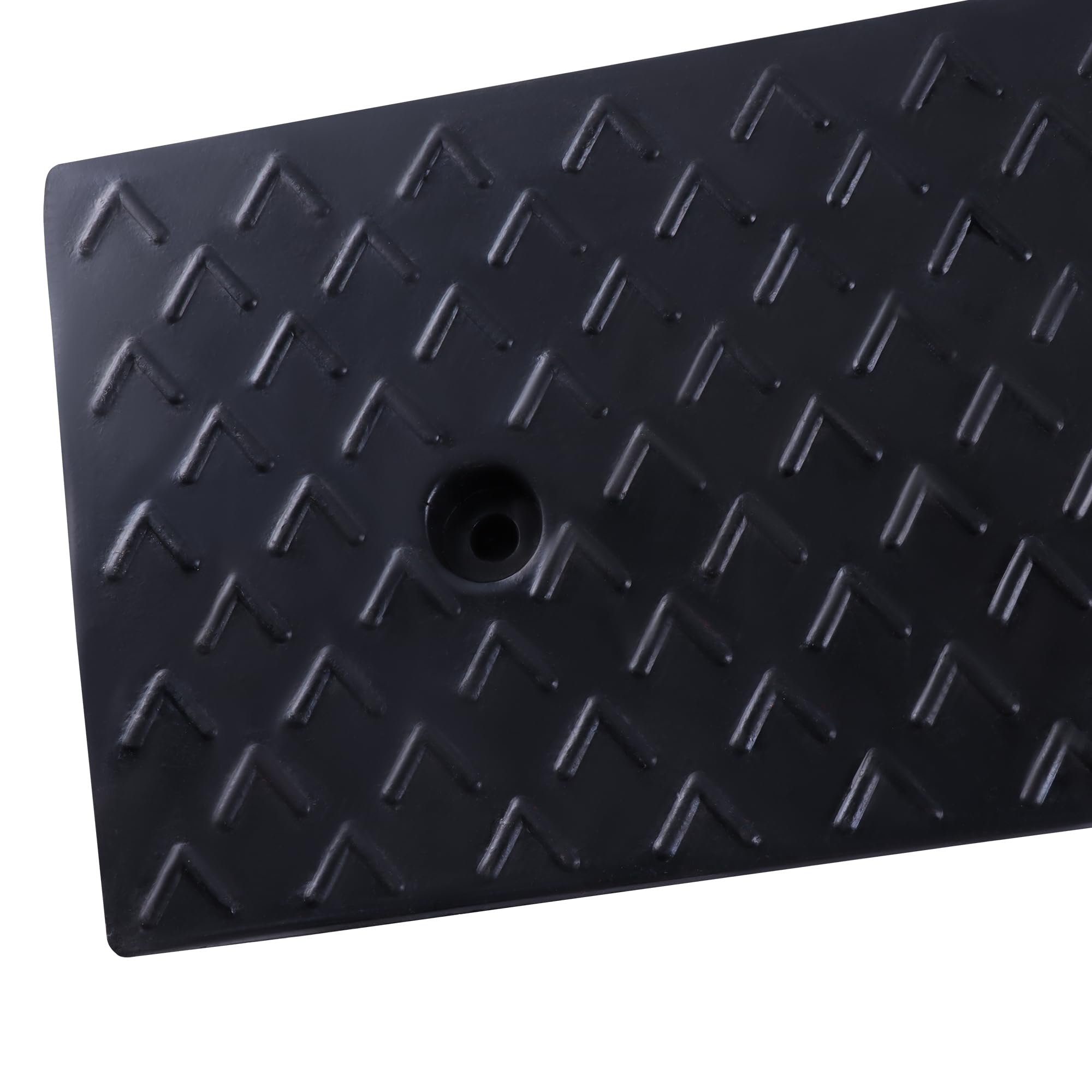 Bordsteinrampe mit 4 Montage-Schrauben, Leichte Gummirampe 5 cm hoch Auffahrrampe Rutschsicher, mobil Schwellenrampe für Autos Motorrad Rollstuhl
