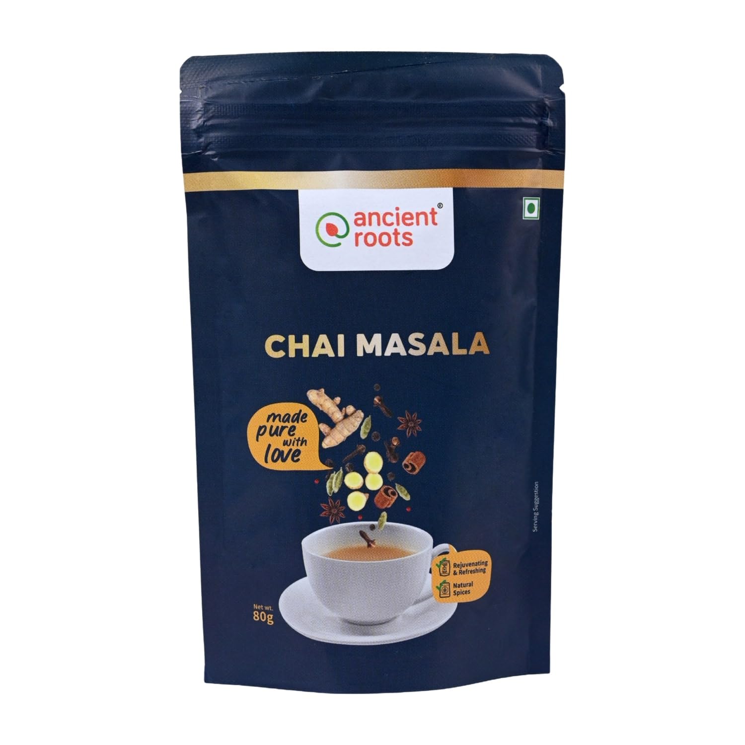 Ancient Roots Chai Masala Powder - 80g [80 Cups] | Aromatic Tea Masala | Made with Natural Spice | Good for Immunity | Blend of 7 Spices Mix (B09CMT6GY3) Amazon Price History, Amazon Price Tracker