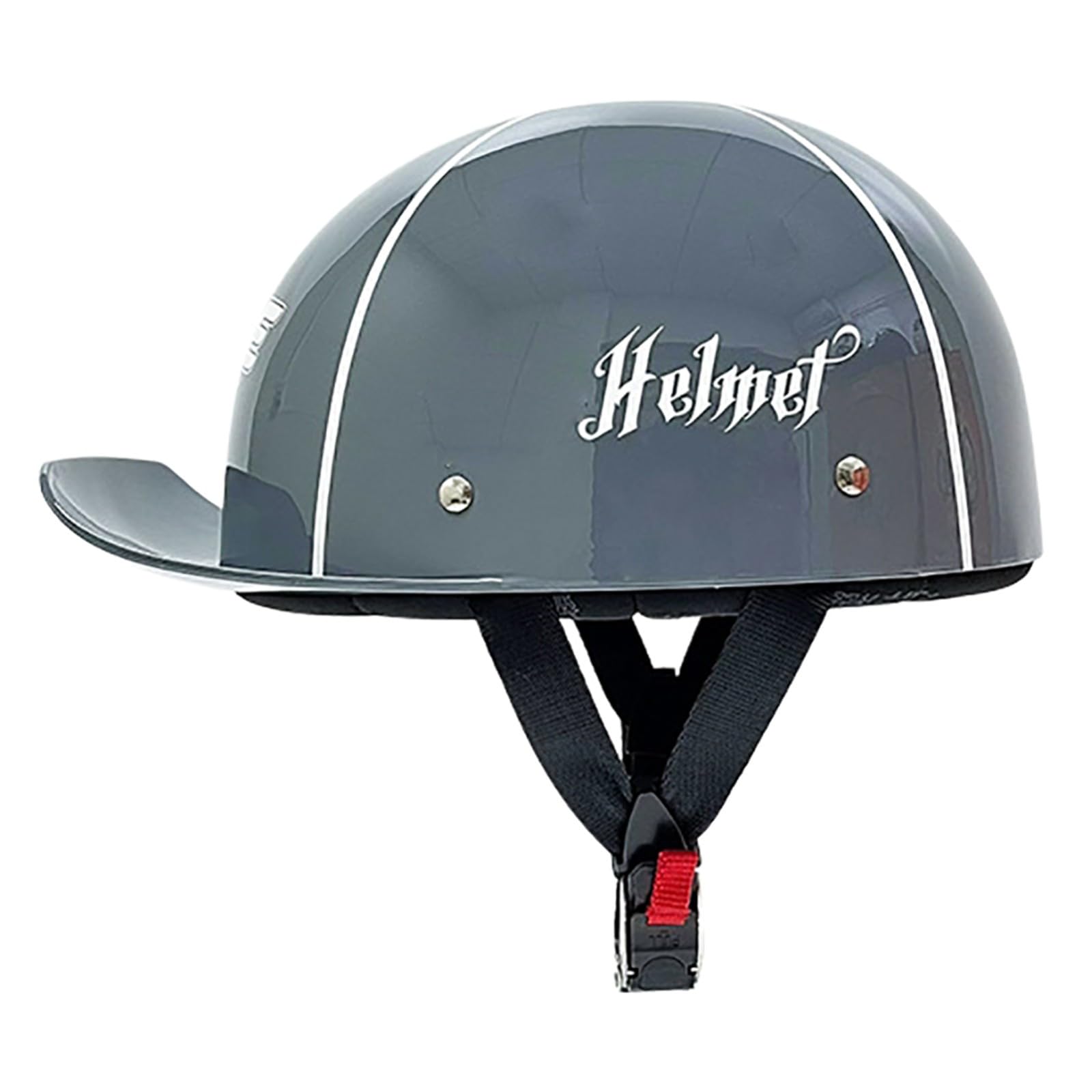 Retro kask motocyklowy, zatwierdzony przez ECE, czapka z daszkiem w stylu vintage, kask półskorupowy, dla dorosłych, mężczyzn i kobiet