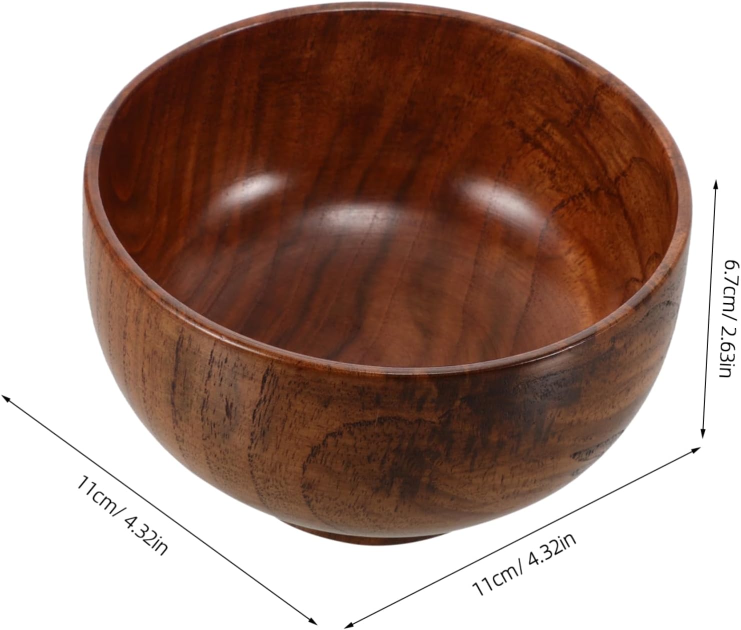 LABRIMP Elegant Bamboo Bowl Trifle Bowl Creative Design Handmade for Home Suitable for Boys and Girls and Adults Eco-friendly Beautiful