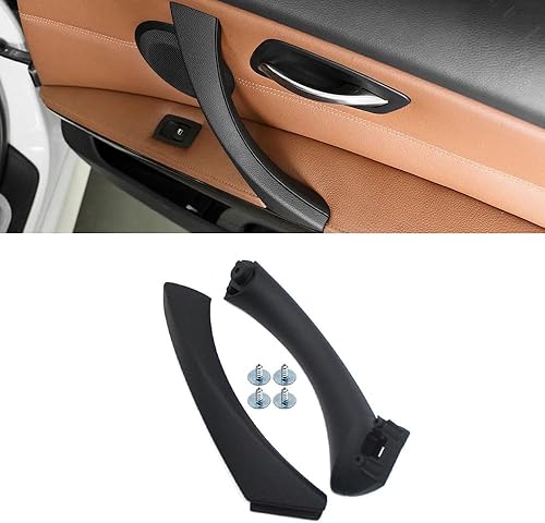 Goodithy Manija de puerta para BMW Serie 3 E90E91E92E93 - Manija de puerta izquierda y derecha, repuesto para manija interior + cubierta exterior