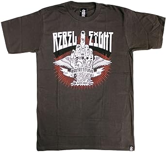 Rebel8 Bad Attitude T-Shirt Charcoal
