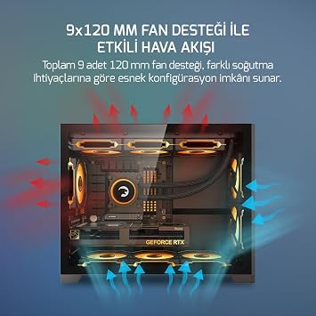GamePower Warcry Ronin 3xARGB Fan 650W 80+ Bronze Micro-ATX Gaming (Oyuncu) Kasa