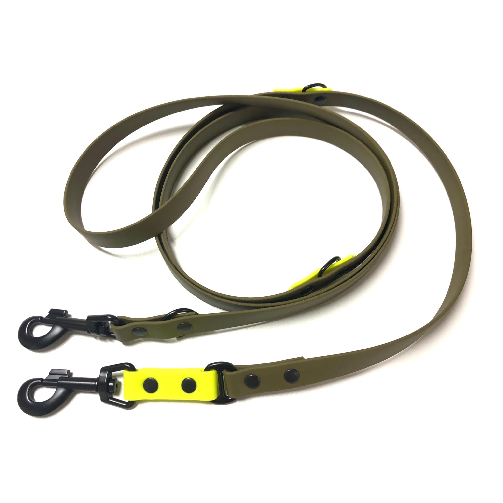 Biothane Hundeleine, 2 cm breit, Zweifarbig, Handsfree