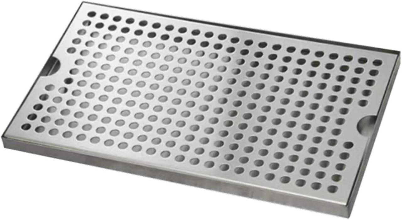 Generic Beer Drip Tray Beverage Bar Drip Tray Kungfu Tea Tray with Drain Tray Stainless Steel Kegerator Drip Tray Club Bar Restaurant, 50x17.5x1.5cm