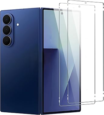 2 Pack for Samsung Galaxy Z Fold 7 Screen Protector, Tempered Glass Screen Protector for Z Fold 7,9H Hardness Auto Installation Scratch Resistant Bubble Free-Transparent