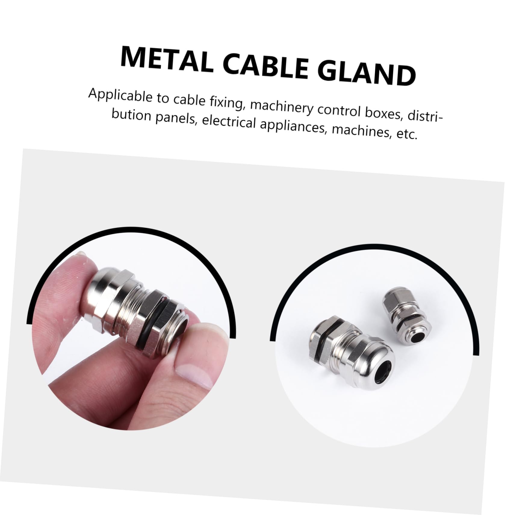 Garneck Practical Series Cable Waterproof Joint 5pcs Metal Wire Connectors Locknut Cable Gland Compact Design for Easy Storage