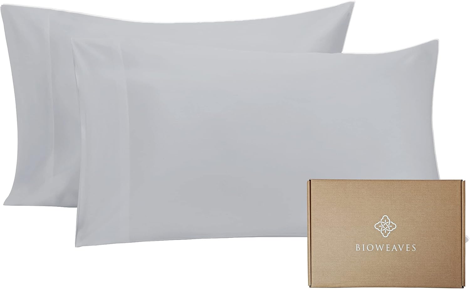 BIOWEAVES 100 Organic Cotton King Pillow Cases 300 Thread