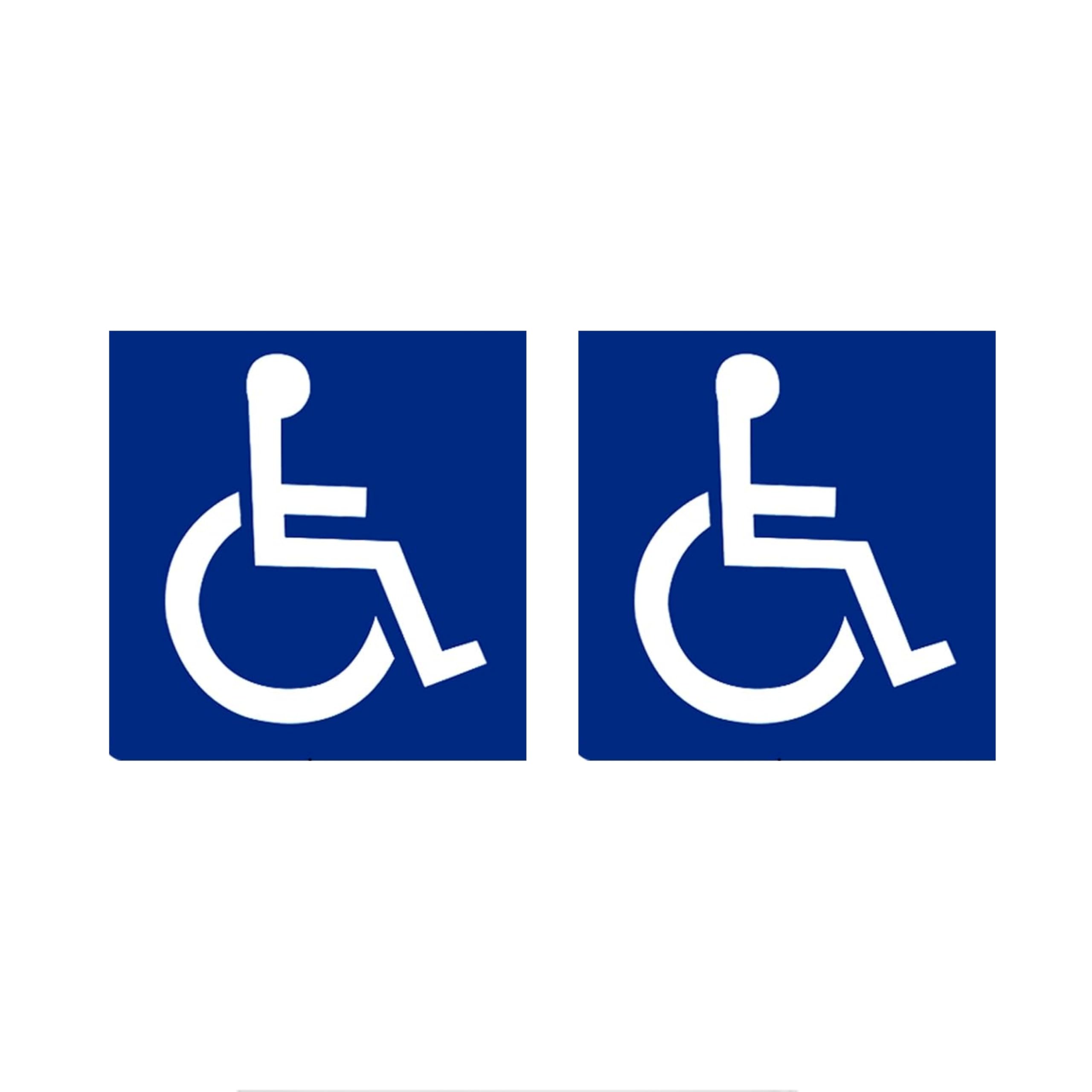 Tek Automotive Blue, White Twin Pack Disabled Car Stickers – 10X10cm – Sticks Inside Window – Gloss Vinyl Disabled Stickers For Cars – Permanent Disability Car Stickers For Vehicles, Taxis & Vans – Weatherproof