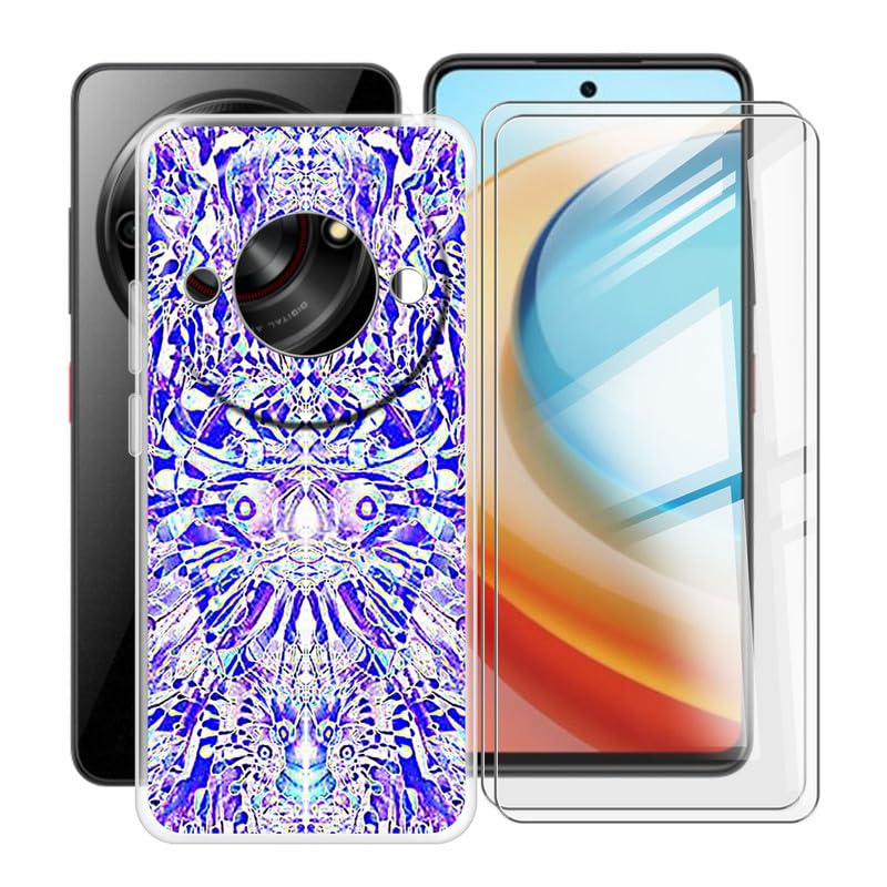 Custodia Per ZTE Blade A75 5G + Vetro Temperato - Cover In Silicone TPU Antiurto Trasparente - Pieno D'Amore - 2
