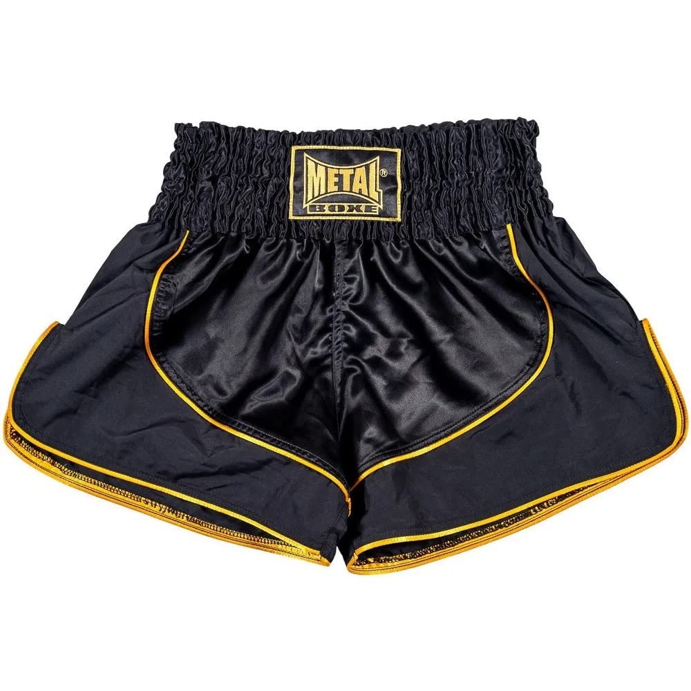 METAL BOXE Short Thaï Siam Noir M Thai, Black/Gold, M