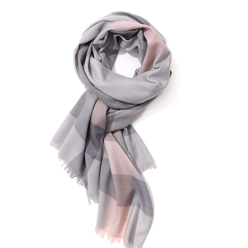 Sciarpa Invernale in Cashmere da Donna Scialli Spessi e Caldi Avvolge Sciarpe Solide da Donna Foulard con Nappe alla Moda