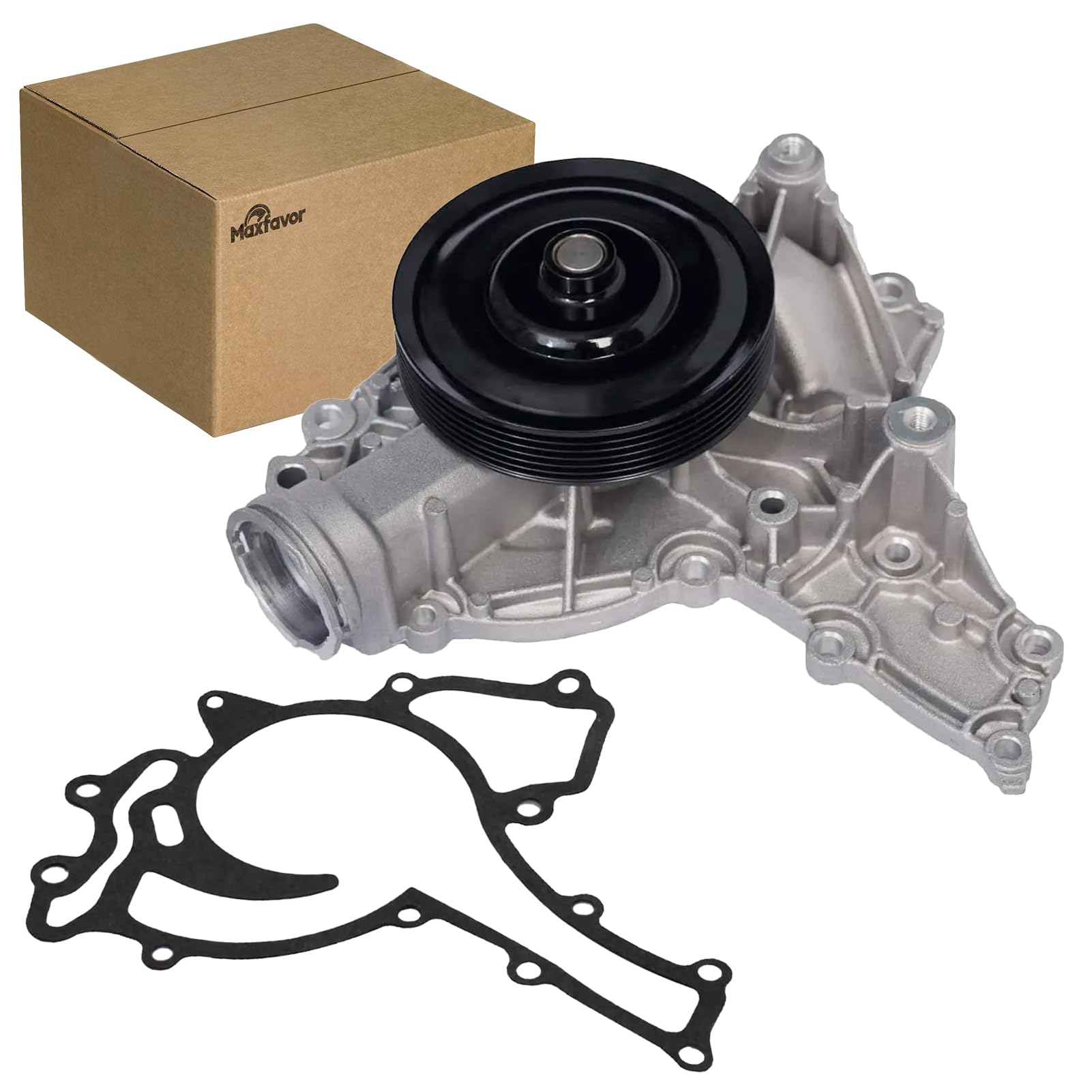 Maxfavor AW6142 43552 Water Pump With Gasket for 2006 2007 2008 2009 2010 2011 2012 Mercedes-Benz C230/C280/C300/C350/E280/E350/GLK350/ML350/SLK280/300/350 3.5L 3.0L 2.5L V6 Engine Water Pump