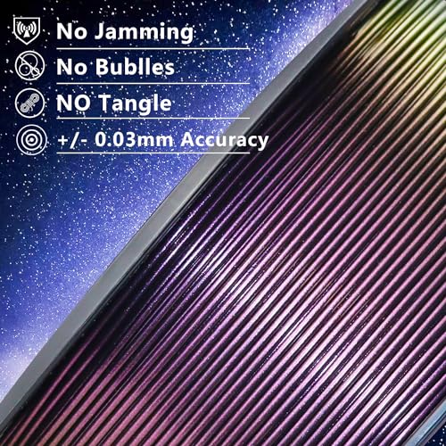 Image of LOVOON 3D PLA Filament 1.75mm Sparkle Glitter, Burnt Titanium 3D Printer Filament, Sparkle in Sunlight Filament, Subtle Glitter Color Change, Galaxy Wine Red, 1KG(2.2lbs) /Spool