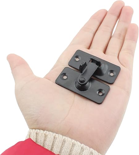 Miniatura 5 de Pestillo deslizante para puerta abatible, mini pestillo de acero inoxidable de 90 grados, cerradura de seguridad para puerta corrediza de granero,