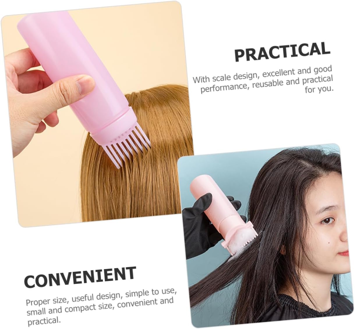 3 Pack 170ml Hair Color Applicator Bottle with Scale, Reusable