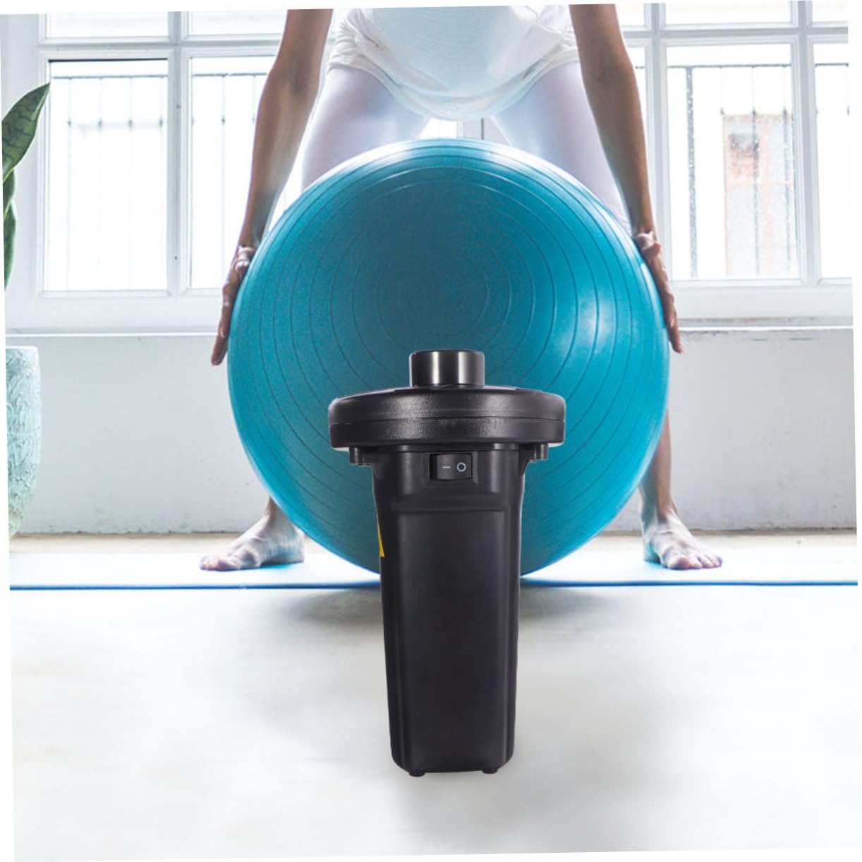 BUTIFULSIC Rechargeable Electric Air Pump Battery Quick Inflate Deflate for Kayaks Boats and More Portable Design Nozzle Attachments for Outdoor Use Black