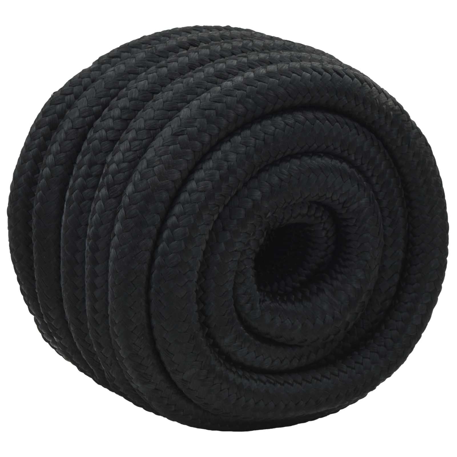 Bootsseil 10 m × 4 mm Schwarz PP, wasserfest, UV-beständig, schwimmfähig | Polypropylen-Material, wetterfest, für Boot, Camping & Ladungssicherung, ganzjährig einsetzbar
