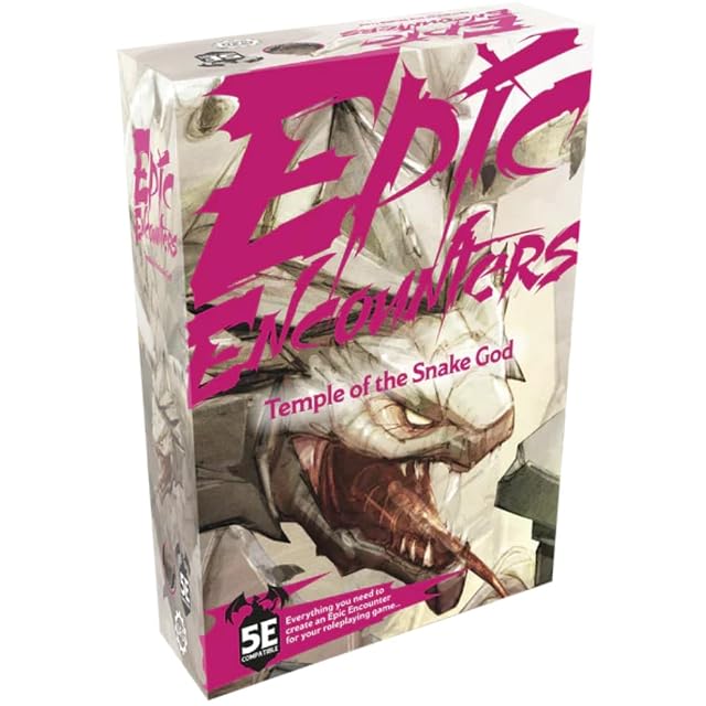 Epic Encounters: Temple of the Snake God RPG Fantasy Roleplaying Tabletop Game with 20 Detailed Miniatures