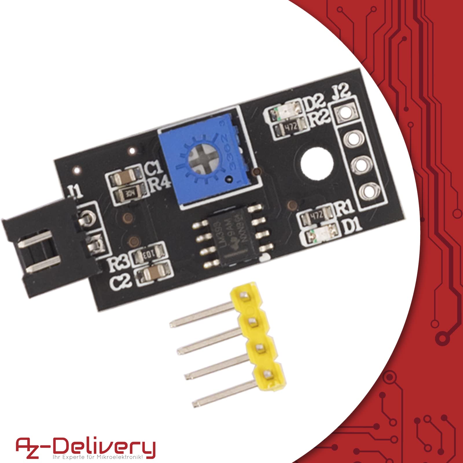 AZDelivery 3 Sensores de Humedad del Suelo con Sonda Anticorrosión para Plantas, Compatible con Arduino y Raspberry Pi, Ideal para Riego Automático