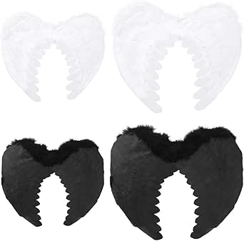 YeahBoom Ailes D'ange Set,Ailes De Princesse Avec Auréole Et Jupe En Tulle,pour Halloween Carnaval Cosplay Party Mardi Gras Déguisement
