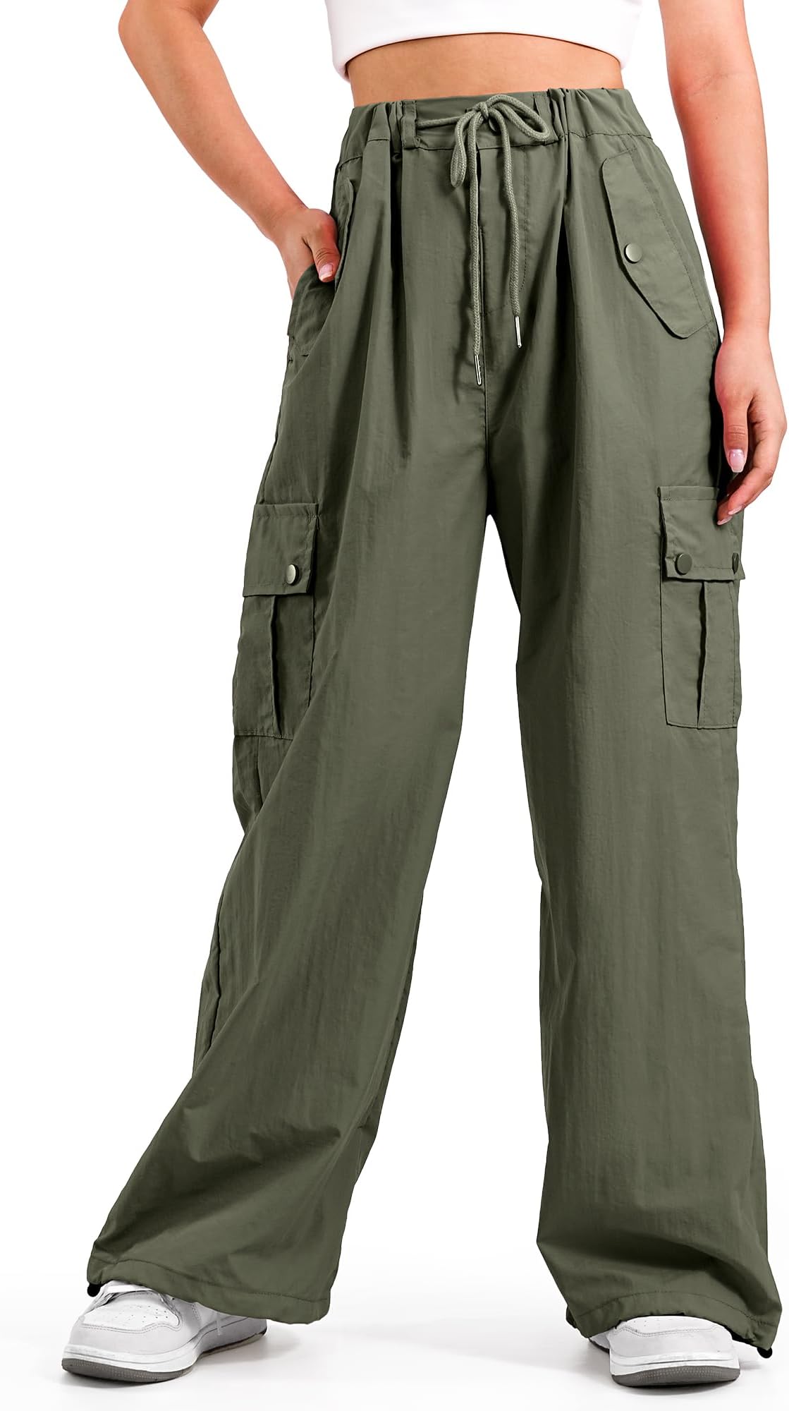 KEREDA Cargo Pants for Girls Baggy Joggers Pants Kids Clothes with Pockets 6-14Y