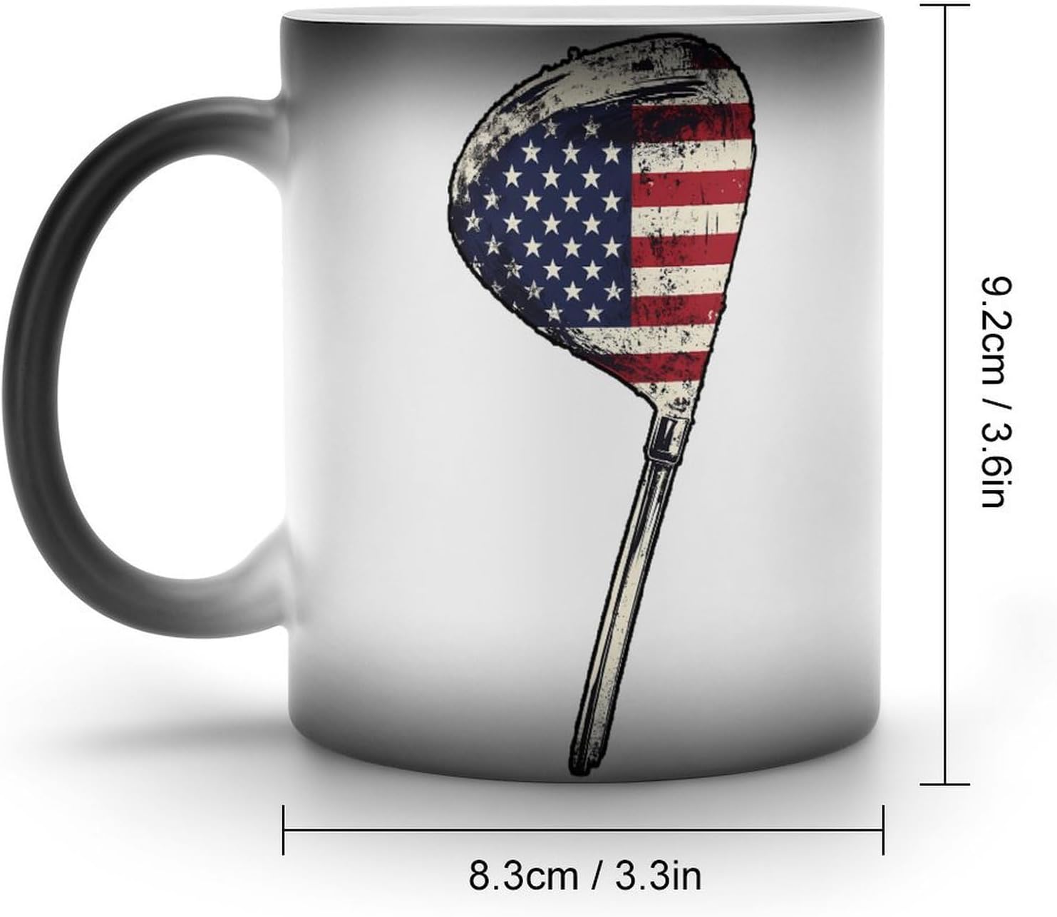 Golf Club U.S.A. Flag Color Changing Mug Heated Ceramic Cup Heat Sensitive Coffee Mug Fun Gift