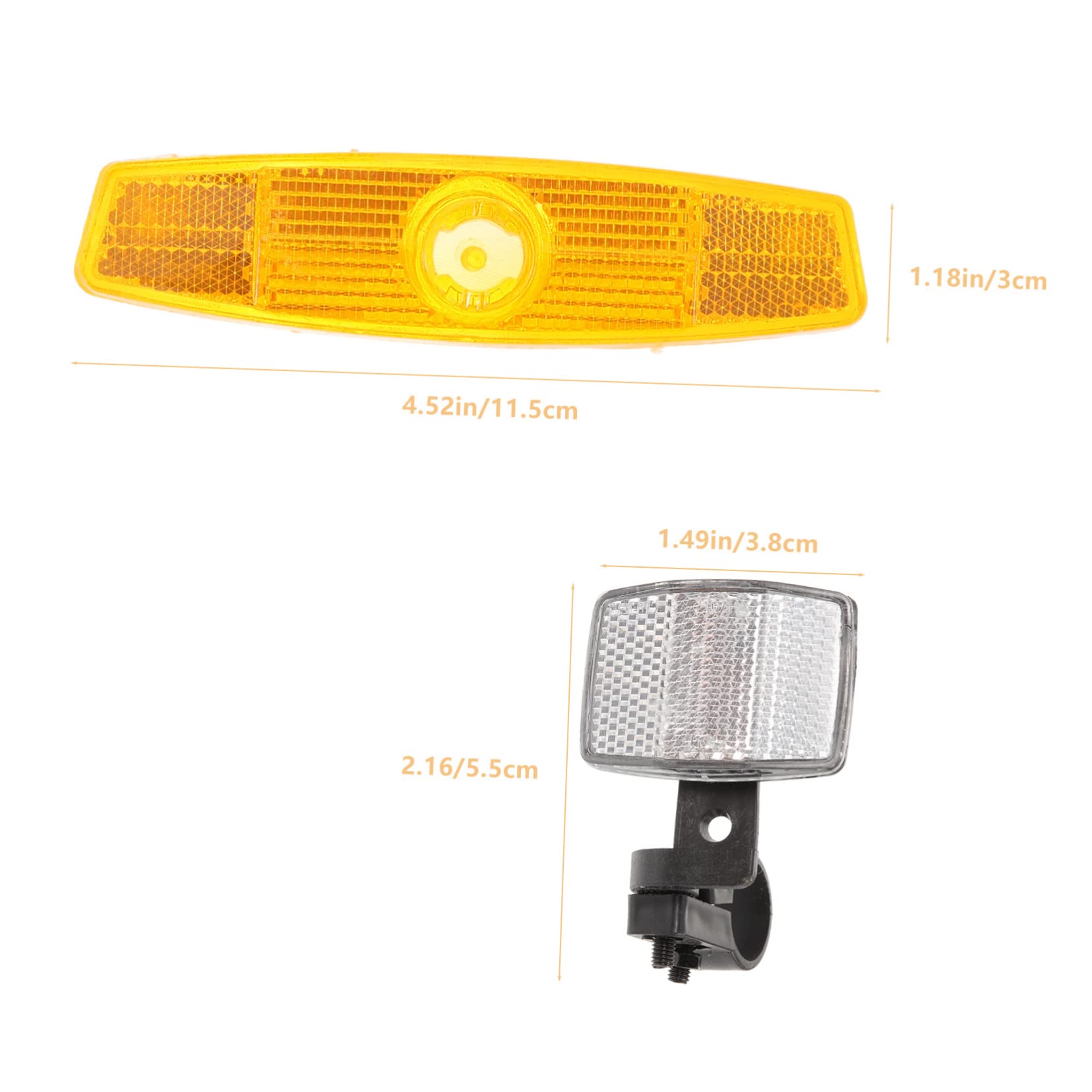SUPVOX Bike Lights Reflectors 1 Set of Front Handlebar and Rear Wheel Reflectors for Safety