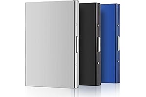 3 Pcs Stainless Steel Wallets for Men, RFID Blocking Credit Card Holders