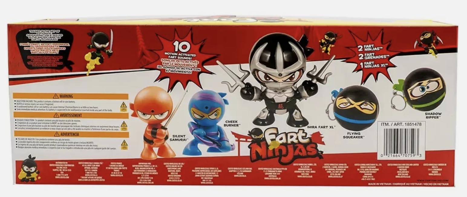 Amazon.com: Funrise Fart Ninjas 5-Pack – Motion Activated Action
