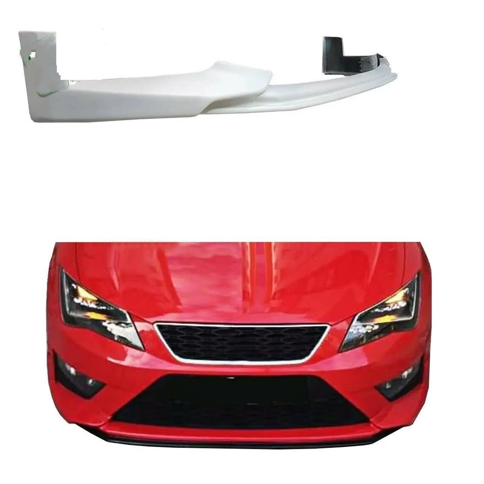 Spoiler Avant Pour Seat Leon 3 (MK3 5F) 2012-2016 - Accessoire Protection Pare-chocs Design Noir Brillant
