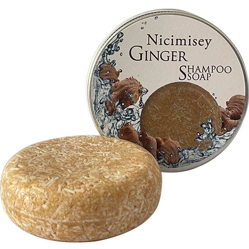 Nicimisey Ginger Hair Regrowth Shampoo Bar,Anti-Hair Loss Hair Natural Organic, Ginger Bar Shampoo Soap Promotes Hair Growth Cleansing, Treats Dry and Sensitive Scalp