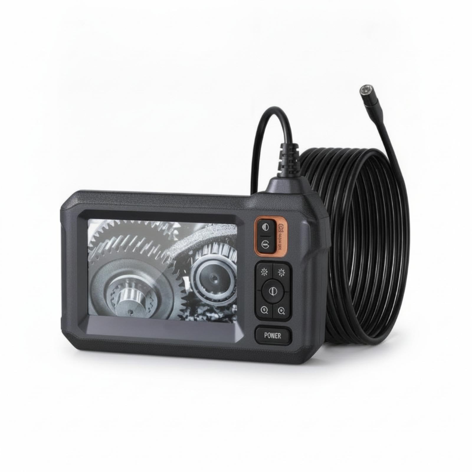 Camera with Hard Cable 8mm Industrial with Screen Clear Imaging Internal Viewing System with Display for Mechanics, Plumbers, Automotive Repair C30-8mm-1m Hard Wire-image-11