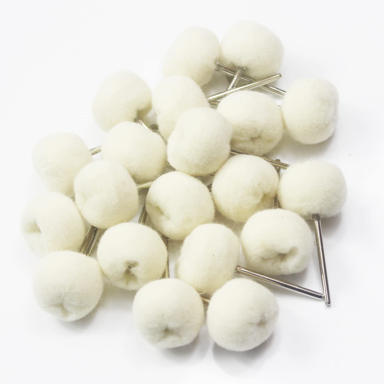 20 Roues De Polissage En Coton Pour Dremel – Tige 2,35 Mm – Diamètre 25 Mm – Pour Bijoux, Métal, Bois