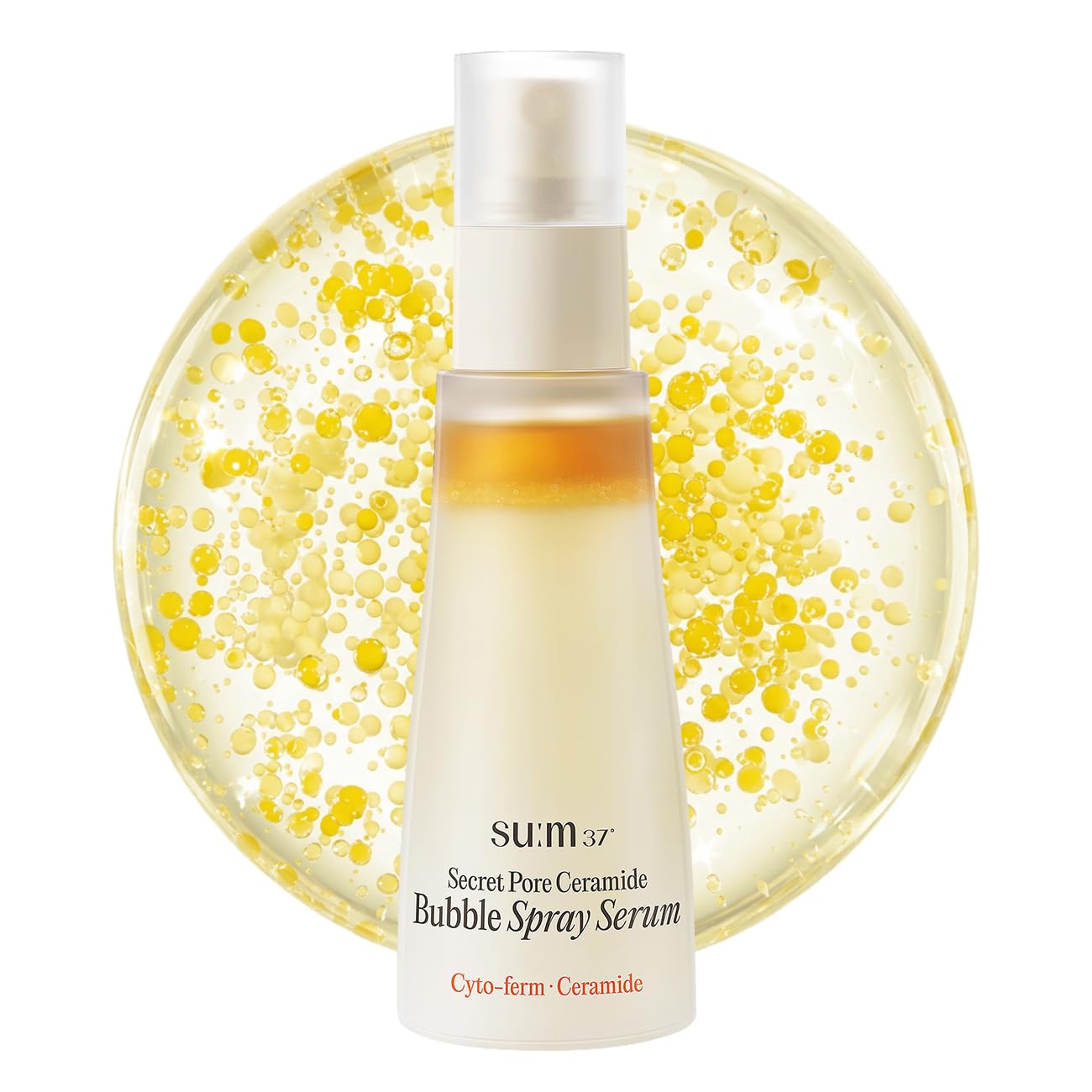 SU:M Secret Pore Ceramide Bubble Spray Serum (2 fl oz) - Korean Skincare Hydrating, Pore-Refining Face Mist for Skin Barrier Strengthening with Cyto-ferm Activator™, Salicyloyl Phytosphingosin
