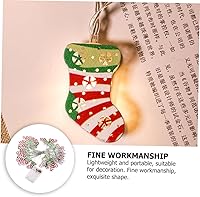 Vista 9 de 1 juego de luces LED de hadas de luces de Navidad, calcetines de Navidad, luz colgante de Navidad, luz de hadas de Navidad, luces de hadas