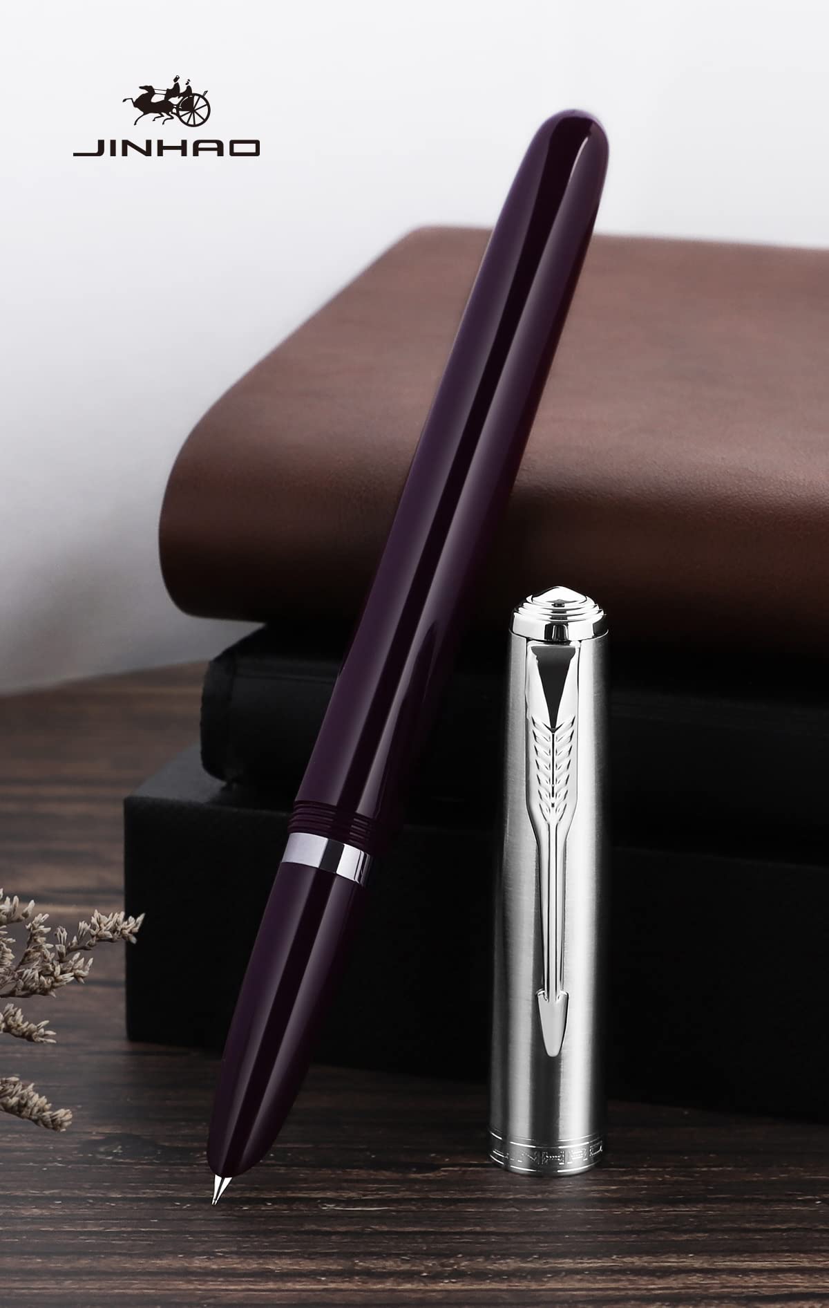 Jinhao 86-Piece Fountain Pen Set with Extra Fine Nib, Classic Design with Ink Converter (Khaki, Grey, Purple and Green Jinhao 86-Piece Fountain Pen Set with Extra Fine Nib, Classic Design with Ink Converter (Khaki, Grey, Purple and Green
