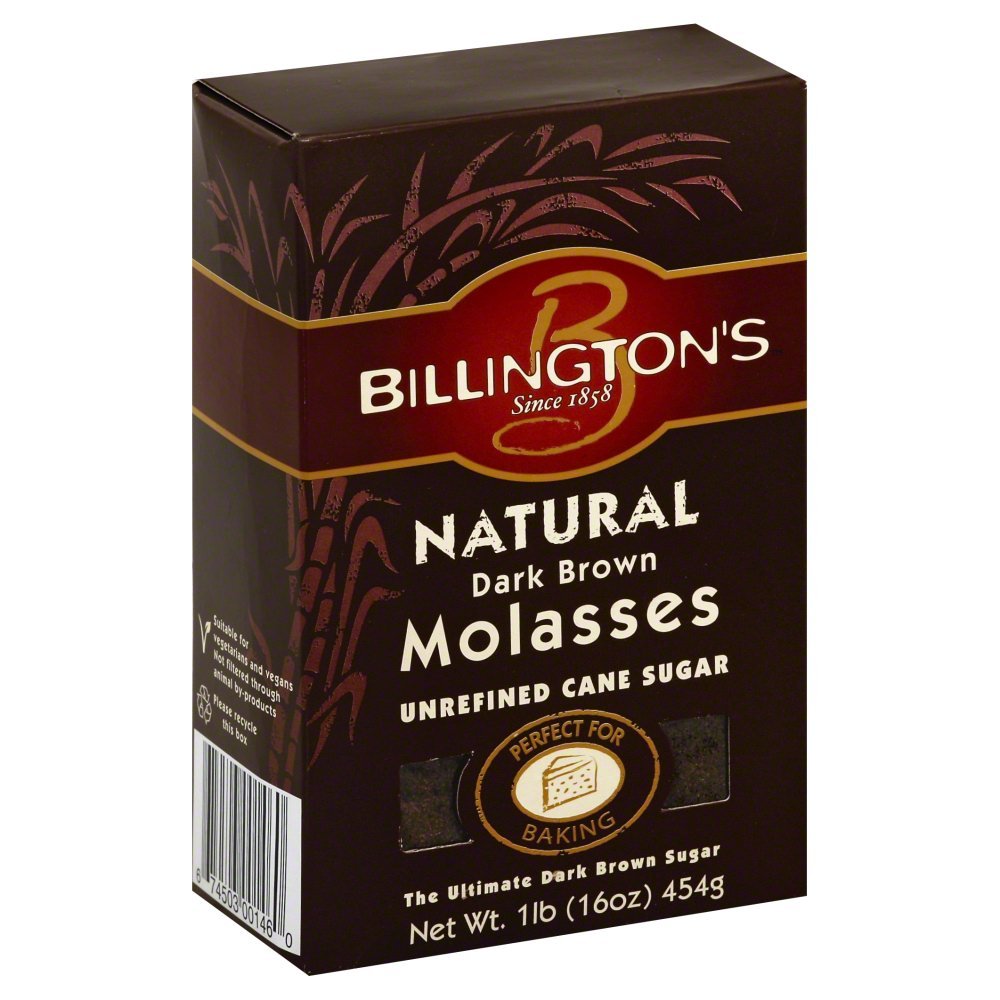 Billington's Natural Dark Brown Molasses Sugar, 1 LB 1 Pound (Pack of 10)