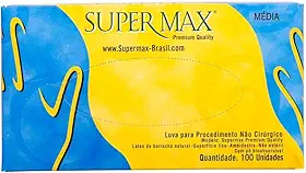 Santa Clara, Luvas de Látex para Procedimentos Não Cirúrgicos com Certificação Inmetro, Tamanho M, 50 Pares