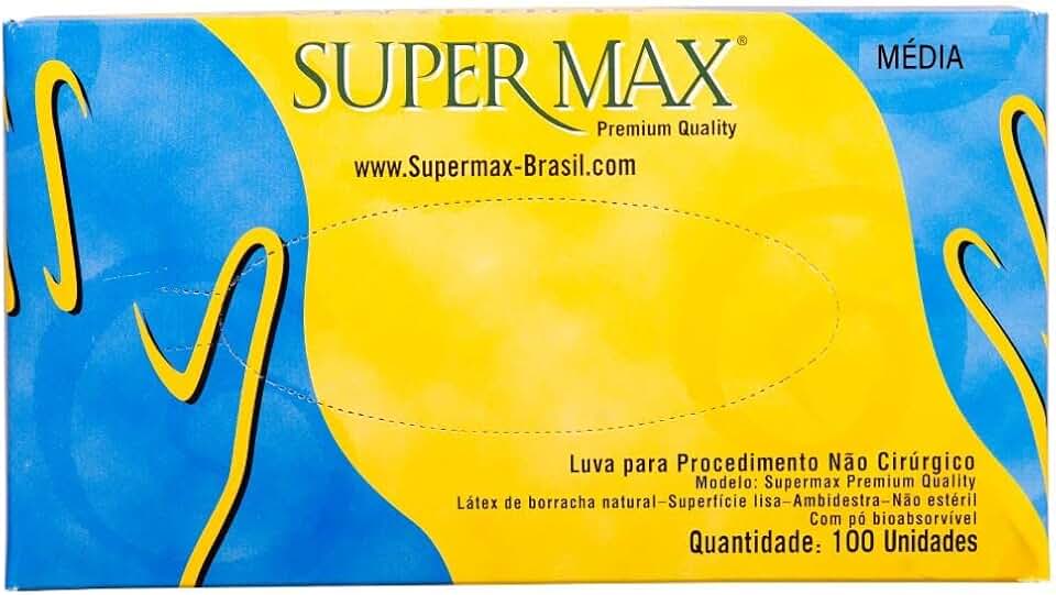 Santa Clara, Luvas de Látex para Procedimentos Não Cirúrgicos com Certificação Inmetro, Tamanho M, 50 Pares