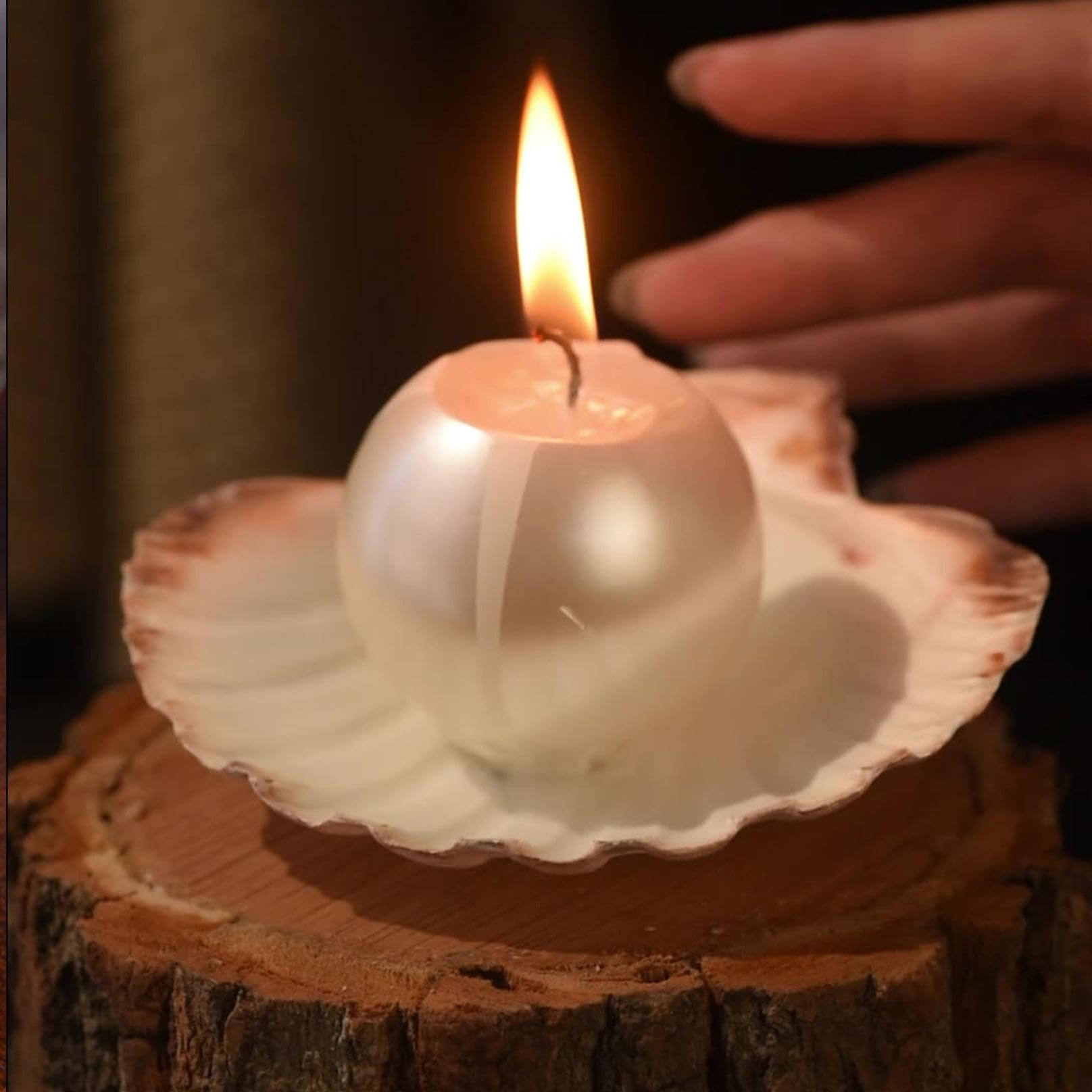 Paquete de 2 velas perfumadas en forma de perla, vela decorativa de cera de soja aromática para fotos, cumpleaños, boda, vacaciones, fiesta, regalo, vela perfumada para el día de la madre, meditación