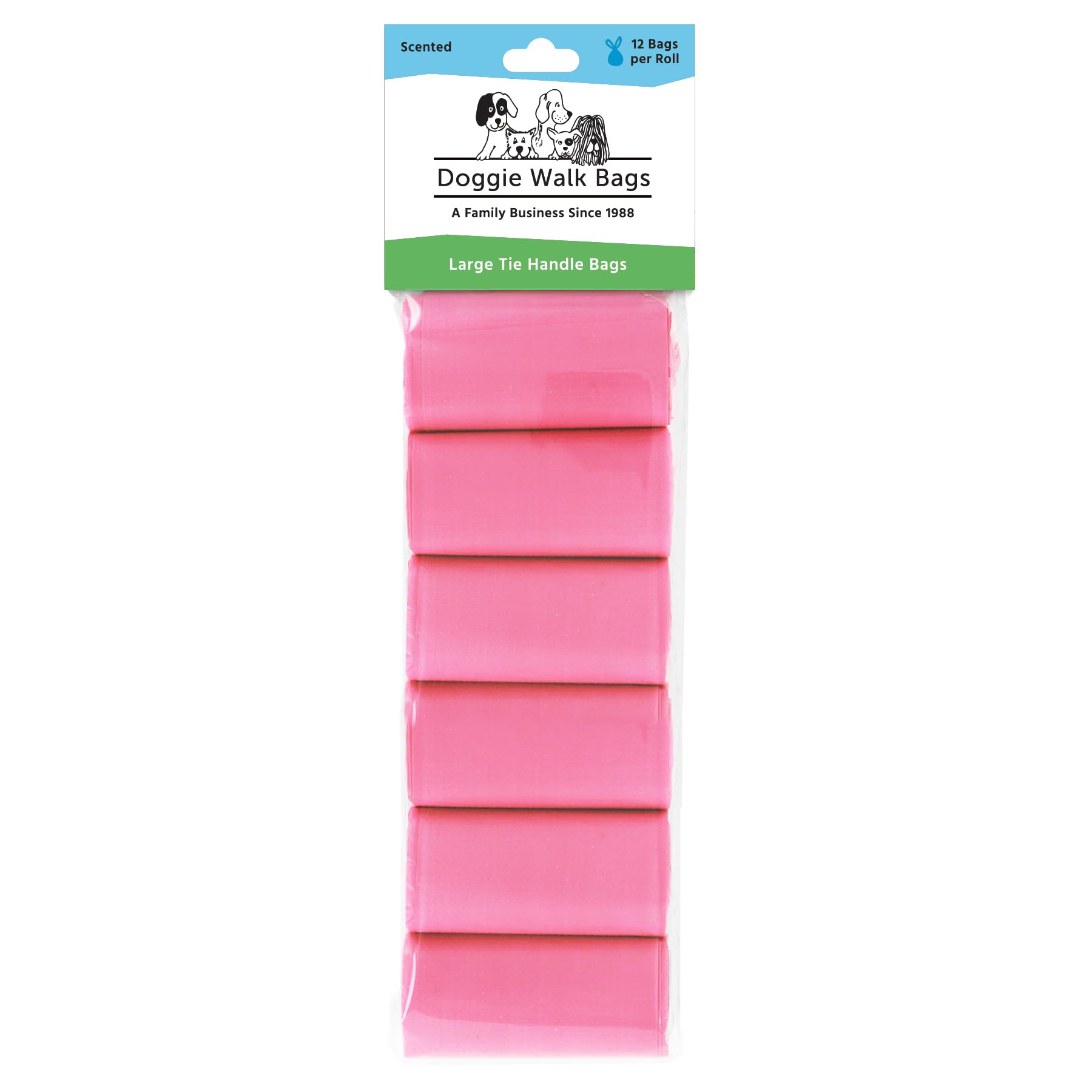 Roll Hundekotbeutel, rosa Zitrusduft, 288