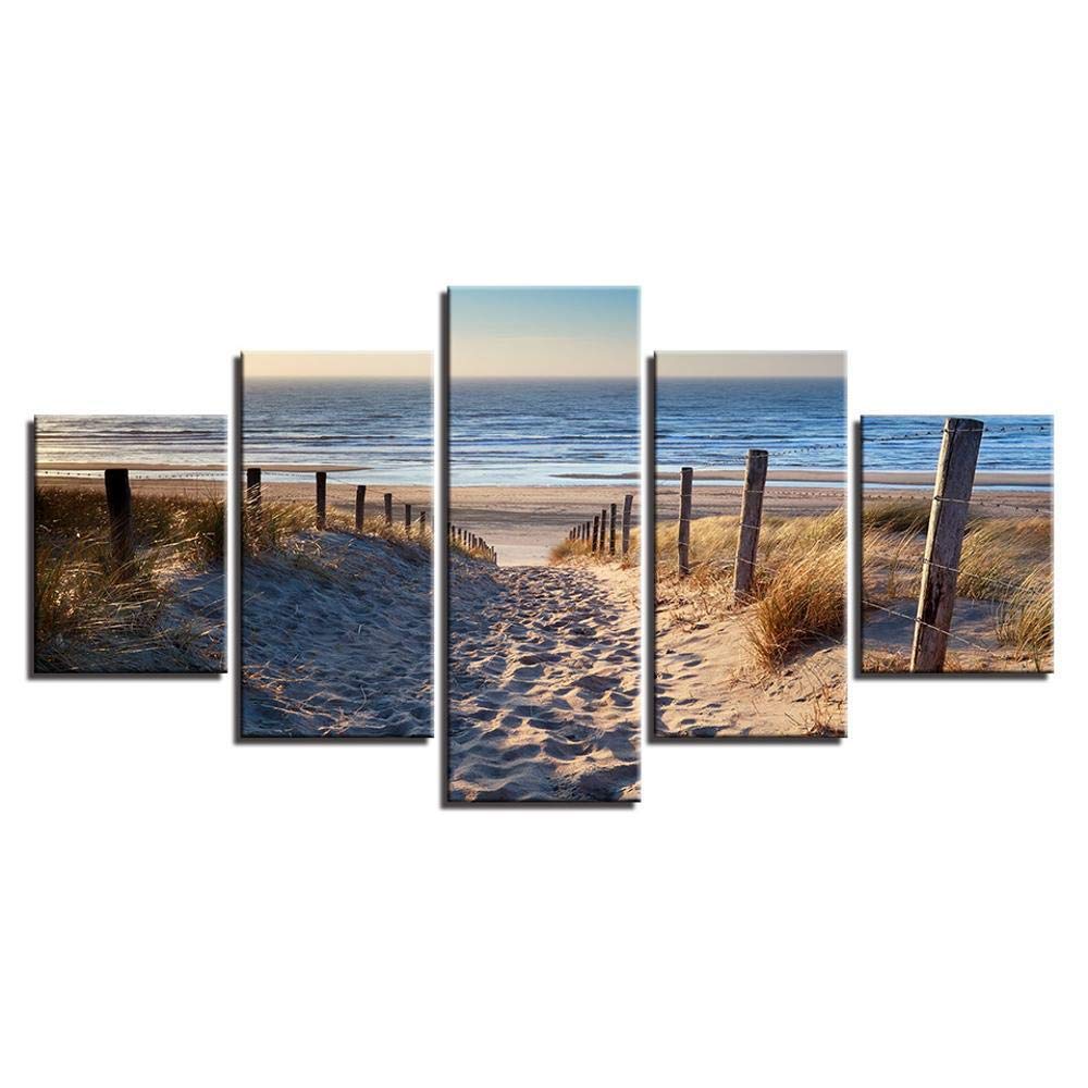 Beach craft peinture decoration murale minimaliste sur toile pour hall de hostel