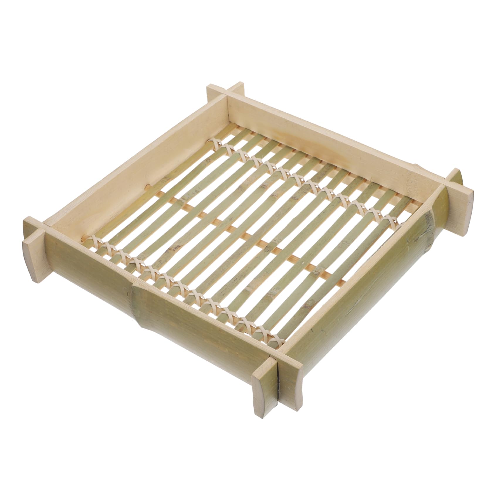 Wakauto Japanese Soba Noodles Plate with Mat Rectangular Cold Noodle Dish Elegant Sushi Serving Tray Space Saving Design Dishwasher Safe Tableware